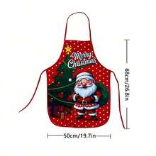 1 buc Șorț de Crăciun din poliester, design Moș Crăciun și om de zăpadă - Șorț decor pentru casă de sărbători, Șorț pentru adulți bucătar-șer, frizer, decor pentru petrecere de bar, articole de bucătărie, decor pentru atmosferă de Crăciun - Multicolor - Vizualizare 17