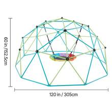 Climbing Dome, 10FT Geometric Dome Climber With Saucer Swing, 1000LBS Loading Kid's Jungle Gym Playground, Easy-Assembly Outdoor Backyard Climbing Equipment For Boys Girls 3 To 10 Years Old - 10FT 1000LBS for Boys Girls - View 10
