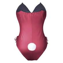 Womens Bunny Costume Girl Suit Senpai Cosplay Anime Role Costume One Piece Bodysuit Stockings Set{"Size_name":"5X-Large","Color_name":"Red-RemovablePadded"} - Có thể tháo rời màu đỏ - Xem 5