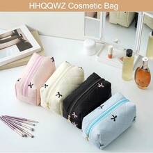 Makeup Bag Travel Cosmetic Bag For Women Girls, Zipper Make Up Pouch, Floral Flowers Toiletry Organizer Makeup, Portable Storage Cosmetic Travel Cloth Bag (Light Pink){"Color_name":"C7LightPink"} - C7淺粉紅色 - 查看 6