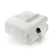 Flanell Heizdecke mit Abschaltautomatik, Elektrische Wärmedecke Bett Wärme Decke ETL für Home & Office Schnelle Flanell Waschbar,  elektrische Decke, sichere Heizdecke, 6 Heizstufen 1~10 Stunden Auto-Off-Timer Überhitzungsschutz