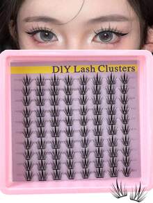 200pcs/120pcs/110pcs/100pcs/60pcs/80pcs D Curl Mixed Length Eyelashes, Single Thick Fairy Eyelashes Natural Eyelash Extension 8-16mm Mixed Single Eyelashes, Natural Curl And Soft Lightweight Individual False Eyelashes, Natural Divided Thick Lashes, 3D Fluffy Comfortable To Wear, Open Eyes, Lift Outer Corners, DIY Eyelash Extension, Eyelash Extension, For Daily Life & Wedding & Date & Party & Music Festival & Halloween Use - D - 查看 1