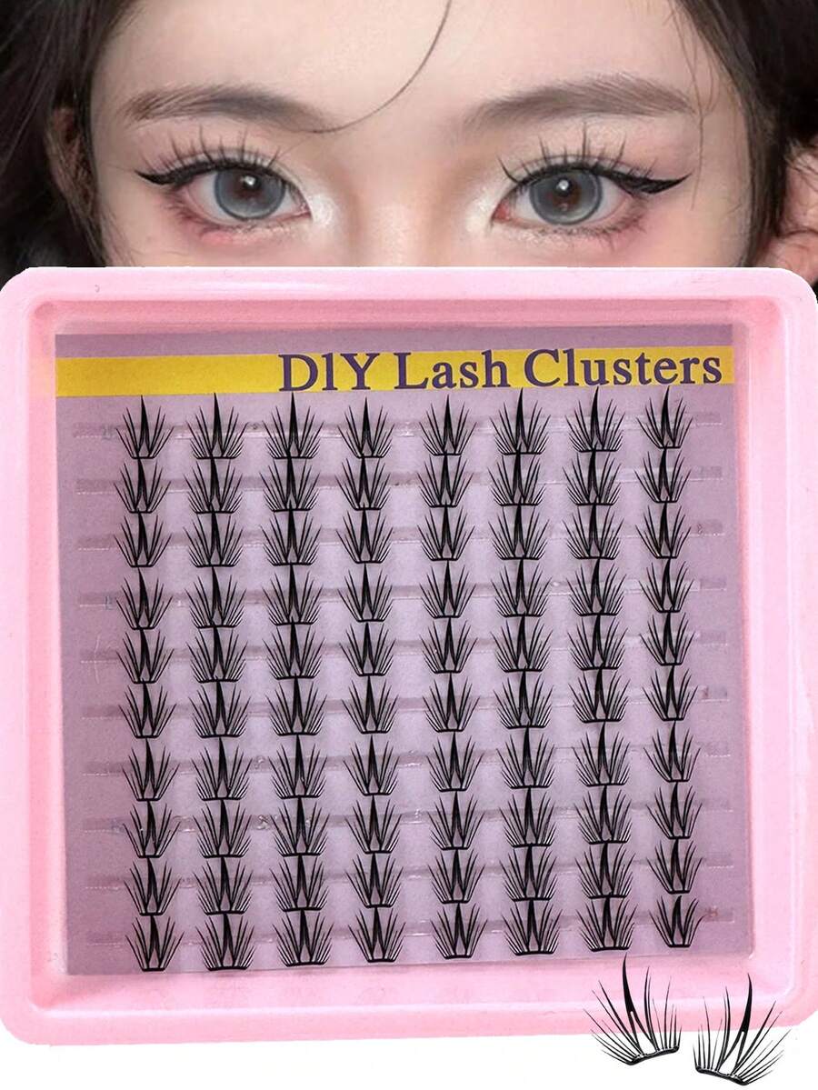200pcs/120pcs/110pcs/100pcs/60pcs/80pcs D Curl Mixed Length Eyelashes, Single Thick Fairy Eyelashes Natural Eyelash Extension 8-16mm Mixed Single Eyelashes, Natural Curl And Soft Lightweight Individual False Eyelashes, Natural Divided Thick Lashes, 3D Fluffy Comfortable To Wear, Open Eyes, Lift Outer Corners, DIY Eyelash Extension, Eyelash Extension, For Daily Life & Wedding & Date & Party & Music Festival & Halloween Use - D - 查看 1
