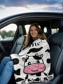 1 Chiếc Chăn Vải Flannel In Hình Bò Hoạt Hình Có Thể Tùy Chỉnh - Món Quà Hoàn Hảo Với Chữ Viết Cá Nhân Hóa, Chăn In Hình Bò, Chăn Chăn In Hình Động Vật - Mềm Mại, Ấm Cúng, Có Thể Giặt Máy, Vải Polyester In Kỹ Thuật Số, Mềm Mại, Thoải Mái, Thanh Lịch, Đơn Giản, Tùy Chỉnh, Cá Nhân Hóa, Độc Đáo, Dành Cho Kỷ Niệm, Ngày của Mẹ, Ngày Valentine, Lễ Tốt Nghiệp, Ngày của Cha, Đám Cưới, Tân Gia, Ghế Sofa, Giường, Xe Hơi, Phòng Trà, Phòng Ngủ, Phòng Tắm, Phòng Khách, Phòng Ăn. - nhiều màu - Xem 5
