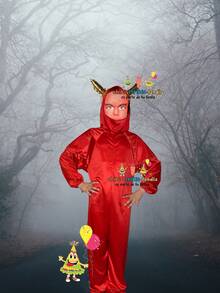 Disfraz de Niño de Diablito Halloween, Día de Muertos, Fiesta Temática, Cumpleaños, Carnaval, Pastorela - Rojo - Ver 1