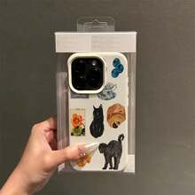 Diseño de pan con gato y flores vintage, funda de teléfono clásica y elegante con protección contra golpes y caídas, resistente a la suciedad y duradera, adecuada para  17/17 Pro/17 Pro Max/17 Air/ 16/16 Pro/16 Pro Max/16 Plus/ 15/15 Pro Max/15 Pro/15 Plus/ 14/14 Pro/14 Plus/14 Pro Max/ 13/13 Pro/13 Pro Max/12/12 Pro/12 Pro Max/11/11 Pro/11 Pro Max/XR/X/XS/XS Max. Es el regalo de cumpleaños perfecto para novias, novios, esposos, esposas, amigos o para uno mismo, innovador y a la moda, adecuado tanto para hombres como para mujeres.Protector elegante y comercial. - Multicolor 1423 - Ver 4