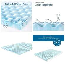 3.8 Swirl Gel flujo de aire de espuma viscoelstica, 5, 1, 1 - Individual + 1.5 pulgadas (versión antigua) - Ver 1