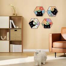 IARTTOP Black Cats Wood Sign Decor Funny Cats House Wooden Plaques Welcome Door Sign (10X11 Inch) Kitten Hanging Signs Cute Animal Welcome People Tolerated Themed Gifts Pet Shop Home Decor