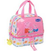 Safta Termiczna torba na lunch  "Baby Pig" dla chłopców i dziewczynek - torba na lunch  z podwójną przegrodą zapinaną na zamek i termiczną przegrodą w podstawie z podwójnym uchwytem, idealna do szkoły lub parku⚫ Darmowa wysyłka ✅ Dostawa 24/48 godz. do Hiszpanii (półwysep) - Różowy - Zobacz 1