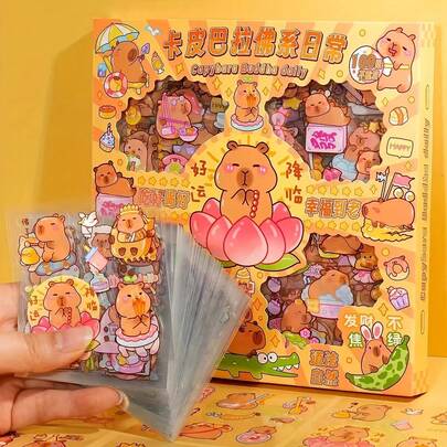 Pegatinas transparentes de alta calidad de Capibara, diseño de dibujos animados lindos, adecuadas para manualidades DIY, decorar tazas, portátiles, cascos, refrigeradores y cuadernos - ¡un regalo perfecto para alegrar cualquier espacio! Mini pegatinas, decoración DIY, decoración de diarios, arte fantástico, pegatinas transparentes, vinilo de alta calidad, pegatinas de alta calidad, pegatinas de animales, suministros para manualidades, aficionados a la artesanía, accesorios de oficina