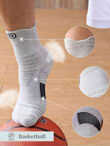 1/3 pares de meias de compressão esportivas, meias curtas respiráveis e explosivas, adequadas para fitness e uso diário - Multicolorido - Ver 3