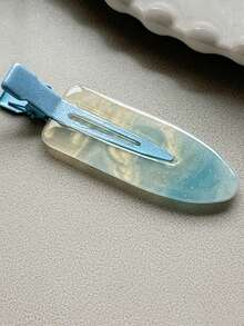 1pc Sweet Young Girl Iridescent Mermaid Girl With Invisible Hair Clip - Simple And Cute Hair Accessory, Claw Clips - Multicolor - View 19