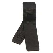 Men's Solid Color Textured Knit Skinny Ties Smart Necktie Square-Cut Finish{"Size_name":"OneSize","Color_name":"ChocolateBrown"} - Multicolor28 - View 4