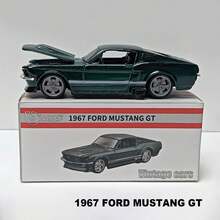 Burago 1:64 Escala Modelo de Coche de Aleación Fundida, Réplica Oficial con Licencia de Mercedes-Benz, , Cadillac, Chevrolet, Juguetes Coleccionables de Coches de Carreras, Regalo de Cumpleaños para Hombres - FORD MUSTANG GT de 1967 - Ver 1