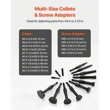 Blind Hole Bearing Puller Set, 16-In-1 Inner Bearing Race And Seal Extractor Kit, 16 PCS Slide Hammer Pilot Insert Inner Internal Bearing Removal Tool Set With 10 Split Collets And Counterstay - Set Of 16 Pieces - View 6