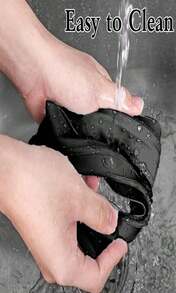 4 Pack Bar Stools Leg Protectors Ring, Stretchable Silicone Non Slip Chair Leg Protector, No Scratches No Noise Chair Footrest Bottom Pads Protect Wooden Floor, Fits 145"-165" Round Base (Black)