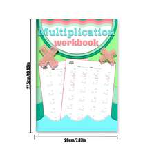 1pc Reusable Math Practice Notebook, 2-Digit By 1-Digit Multiplication, Suitable For Elementary School Grade 1-6 Math Workbook, Multi-Digit Multiplication Practice Book, 32-Day Timed Addition Subtraction Arithmetic Exercises