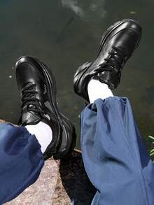 All Season Men's Basketball Shoes, Training Shoes, New Large Size Men's Shoes, Rubber Sole, Student Sports Casual Shoes, High Elasticity Shoes (Random Sole Pattern) - Black - View 4