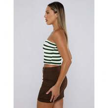 EFAN Womens Tube Tops Fall Fashion Summer Outfits 2025 Casual Beach Vacation Clothes Sweaters Strapless Sleeveless Tank Tops{"Size_name":"Medium","Color_name":"StripedGreen"} - Green - 查看 4