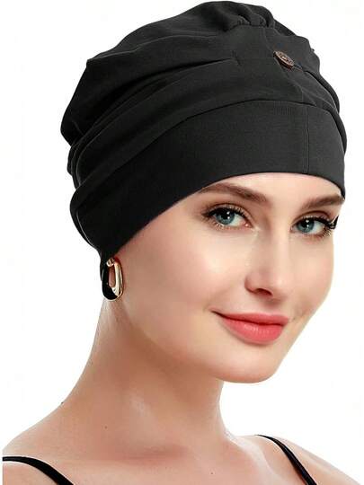 Tendenciaosvyo - Turbantes de algodón para mujer con quimioterapia para el cabello con cáncer, gorro de algodón ligero y selladoCalidad premium