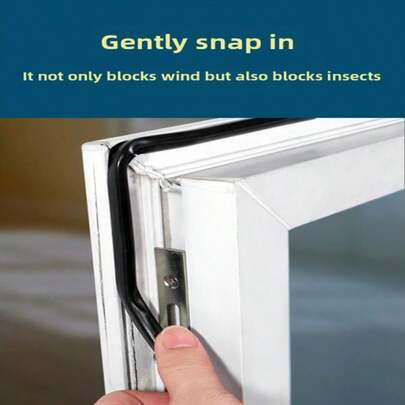 Fita de vedação de aço plástico para janelas de 236,22 polegadas, vedação de borracha isolante e à prova de vento, tira tipo POK à prova d'água, adequada para janelas de batente, design de inserção macia, anti-insetos e à prova de vento