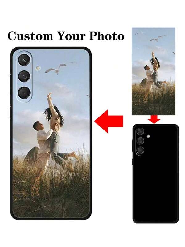 Capa de celular personalizada com imagem impressa, texto, logotipo ou foto, presente personalizado para casais