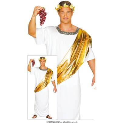 Fiestas Guirca Fantasia de César Romano para Adultos, Fantasia do Rei Gregório para Festas Temáticas e Celebrações, Fantasia de Deus da Mitologia Clássica com Toga e Coroas, Ideal para Cosplay, Festas Históricas e Eventos Temáticos em Vários Tamanhos - Frete GRÁTIS ✅ Entrega em 24/48 Horas para Espanha (Península)