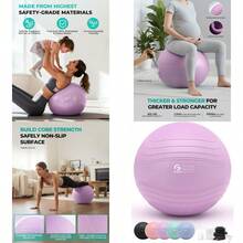 Yoga Ball Extra Thick Exercise Ball For Workout Pregnancy Stability 4 Sizes Anti Burst Balance Ball For Yoga Pilates Fitn Birthing Physical Therapy Includes Pump