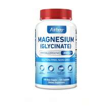 BUPORAI Cápsulas De Glicinato De Magnesio: Ayudan Con El Estrés, Los Músculos, El Sueño, Las Articulaciones, Los Huesos Y La Salud Inmunitaria Y Cardiovascular (120 Unidades) - 120 cápsulas - Ver 10