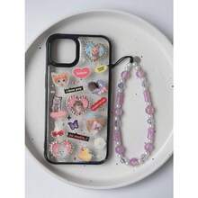 - Correa de pulsera con abalorio para telfono celular, correa universal para telfono celular, bonita correa de mueca, cadena de abalorio, accesorios hechos a mano para bolsas de cmara - Lavanda Chica - Ver 6