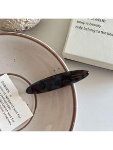 1 pieza Pinza de pelo de estilo casual y deportivo, de alta gama con clip de resorte de ácido acético, adecuada para recogerse el cabello en media cola o cola baja, con diseño sencillo de hoja de sauce, accesorio de pelo para mujer apto para uso diario, escuela, vacaciones en la playa, trabajo, ir de fiesta, regalo de cumpleaños, vuelta al cole, versátil