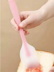 3pcs/2pcs/1pc Silicone Spatula Set, Multi-Purpose, Transparent, Suitable For Scraping Butter, Whipping Cream, Baking Cakes, Spreading Jam, Heat-Resistant Cream Scraper, Mixing Baking Tool, Kitchen Utensil, Apartment Essential