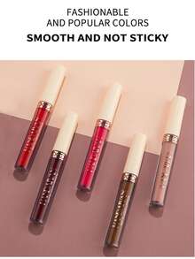 HANDAIYAN 6pcs/Set Matte Rose Lip Gloss Set, Non-Stick, Velvet Lip Tint, Great For Halloween, Christmas, Autumn/Winter Seasons, Holiday Gift - Một bộ/2ml*6 cái - Xem 4