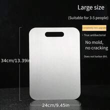 1 件优质不锈钢切菜板套装 - 耐用、易于清洁、适合厨房、节省空间、防锈、适用于食物 - 銀色 - 查看 8