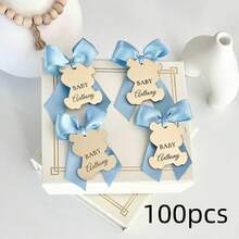 Silver Custom Acrylic Mirror Tags, Teddy Bear Party Gift Tag, Teddy Bear Baby Shower Favor Tags, Birthday Gift Tags, Thank You Gift Tag - Gold - View 14