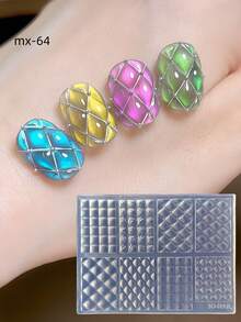 蕾丝硅胶美甲模具，法式蕾丝高透明度美甲模具