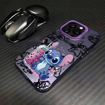 Miniso Funda de teléfono con diseño de Stitch, compatible con iPhone 17 Pro Max/17 Pro/17 AIR/17 16 15 14 13 12 11 Pro Max X XR XS Max 8 7 Plus, mate a prueba de golpes