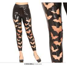 Fiestas Guirca Damskie legginsy z czarnym nadrukiem z ekoskóry w kształcie nietoperza, idealne na imprezy halloweenowe, cosplay i imprezy tematyczne, elegancki i atrakcyjny design, dostępne w wielu rozmiarach – BEZPŁATNA wysyłka ✅ Dostawa w ciągu 24/48 godzin do Hiszpanii (półwysep) - Wielokolorowe - Zobacz 1
