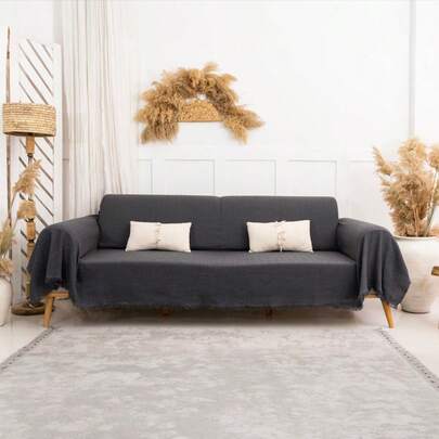 Merlin Sofa Cover – 180x310 Cm – 80% Cotton 20% Polyester – Soft Striped Design – Made In Turkey