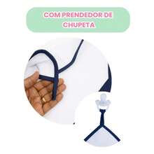 BABY MARATHON Pano de Boca para Bebê Kit com 3und. Malha Dupla 100% Algodão Menina Menino Neutro - Azul - Visão 5