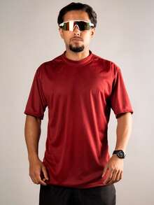 KIT 5 Men's Oversized Dry Fit T-Shirt Streetwear Shirt High Neck Premium Polyester - Nhiều màu - Xem 4