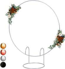 50cm Round Party Arch Gold Table Panel Decoration - vàng hồng - Xem 4