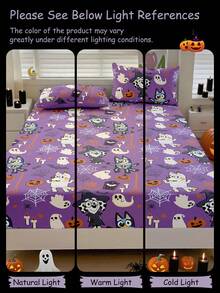 Bluey Ga trải giường in kỹ thuật số chủ đề Halloween , Bộ đồ giường , Tấm bảo vệ nệm, Ga phủ giường, Ga bọc nệm, Vải dệt gia dụng thoải mái, Tấm bảo vệ nệm thoáng khí chống xù lông, Mềm mại và thân thiện với da, Ga trải giường họa tiết hoạt hình  cho bữa tiệc Halloween, Trang trí nhà cửa chủ đề - Nhiều màu - Xem 8
