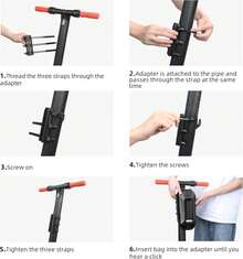 Rhinowalk - Bolsa para manubrio de patinete, impermeable, bolsa de almacenamiento frontal, para bicicleta o motocicleta - Negro - - Ver 4