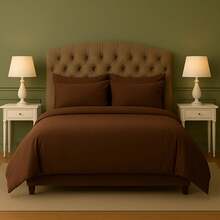 Vibe Check: Ultra Chill Bamboo Blend Sheets – 6PC Cloud Soft Set With Deep Pockets – Cooling, Wrinkle-Free, Aesthetic – Dorm, Apartment, Or Glow-Up Bedroom Must-Have – Twin, Full, Queen, King, Cal King - 巧克力 - 查看 1