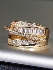 1 PC Charm Cubic Zirconia Ring For Women For Wedding Valentine's Day Gift Jewelry - 1# - View 9