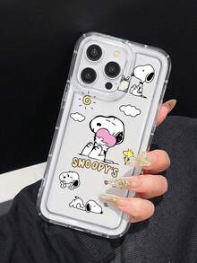 Ốp lưng điện thoại thời trang TPU IP Elements hình Snoopy dễ thương, trong suốt, chống rơi vỡ, thích hợp làm quà tặng ngày lễ, tương thích với Apple XS/XS Max/XR/11 12 13 14 15 16 Pro/Pro Max/14 15 16 Plus/17, unisex, cũng tương thích với điện thoại , quà tặng sinh nhật. - Nhiều màu - Xem 3
