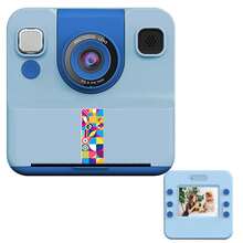 Máy ảnh kỹ thuật số cầm tay in tức thì với ống kính selfie xoay 180° | In, chia sẻ và trang trí tức thì với giấy tích hợp | Màn hình LCD 2,4", độ phân giải HD 1080P, hiệu ứng âm nhạc và âm thanh | Phụ kiện du lịch và tiệc tùng vui nhộn và sáng tạo | Làm quà tặng (Hồng/Xanh dương/Tím), Pin sạc 1300mAh thích hợp làm quà tặng du lịch, tiệc tùng, sinh nhật, Giáng sinh và năm mới - ZSK-Nhiều màu - Xem 18