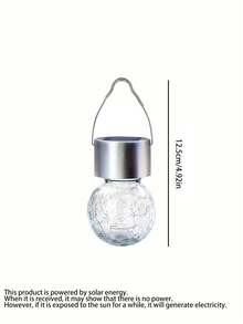 Solar Lights Outdoor Waterproof ,3pcs Solar Hanging Lights Garden Decor,Gifts For Women Mom Grandma,Solar Outdoor Lights Lantern Cracked Glass For Yard, Fence, Tree,Christmas Decorations(Warm White)