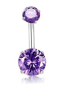 1/6 Pc Elegant Stainless Steel Zirconia Huggie Earring For Cartilage, Helix, Tragus, Nose, Septum, Lip - Sexy Style, Versatile Piercing Accessory